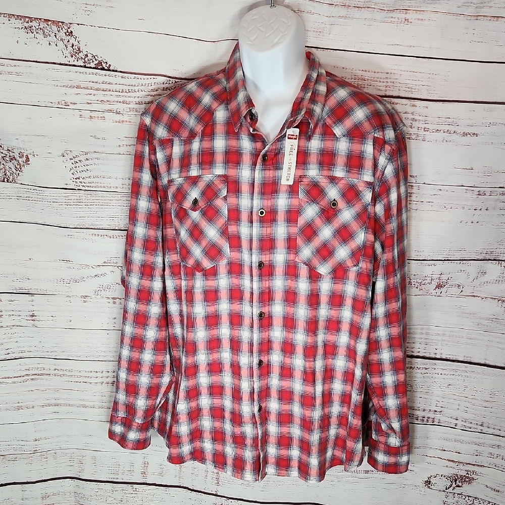 NWT Red Plaid Men's Shirt